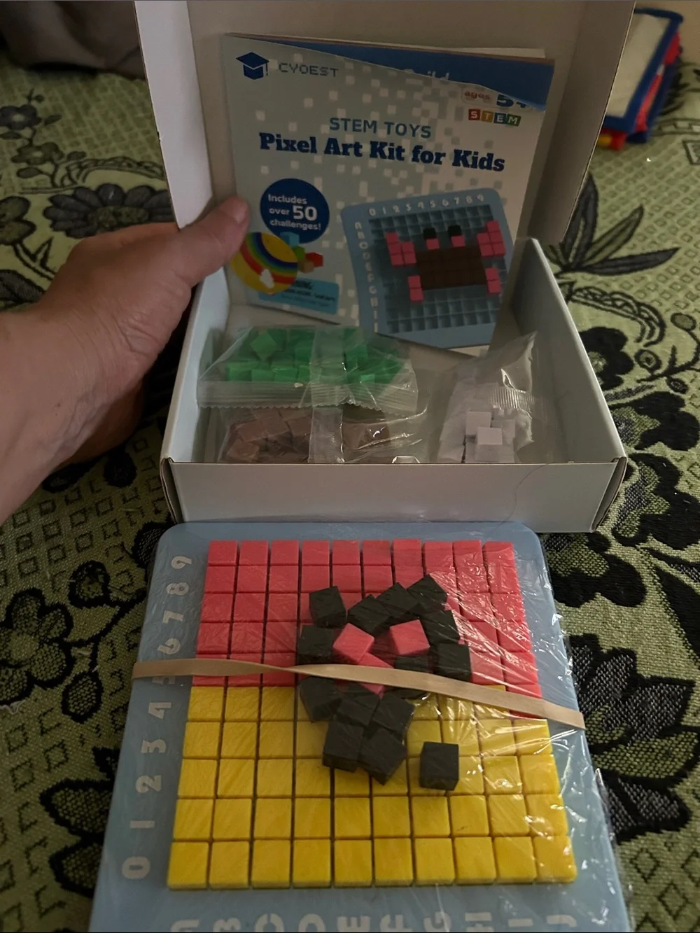 Pixel Art Kit for Kids - Pink, Yellow, Black